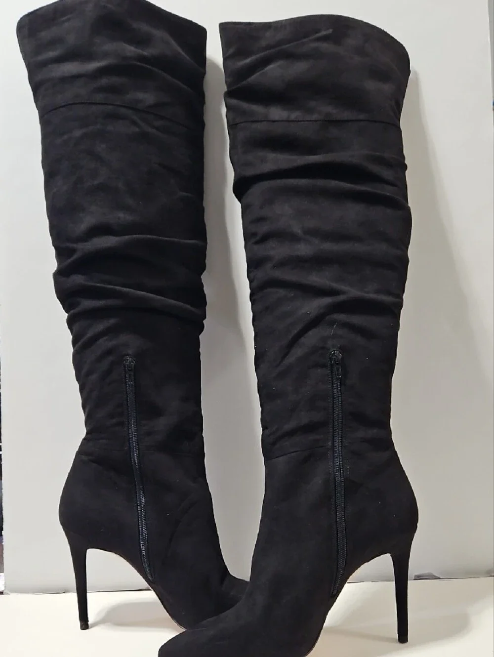 Jessica Simpson Luxella Black Suede Over-the-Knee Stiletto Boots